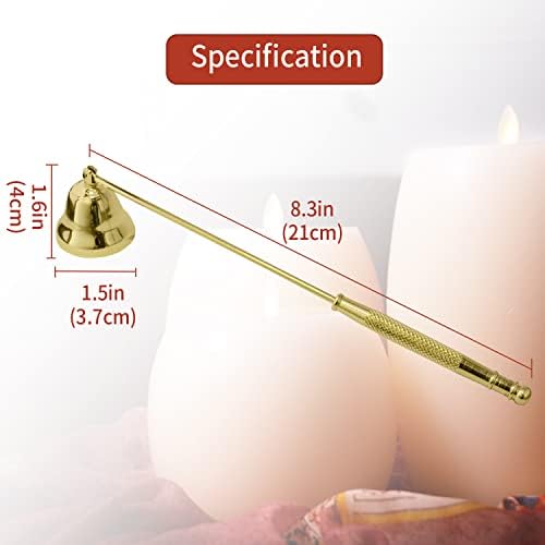 Metal Candle Snuffer with Long Handle - Gold Plating