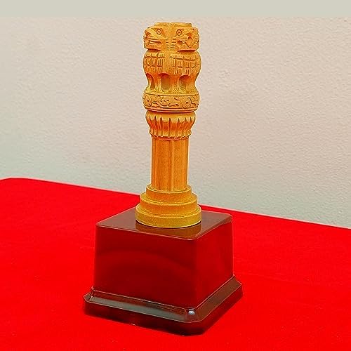 Elegant Wooden Ashoka Pillar with Stand