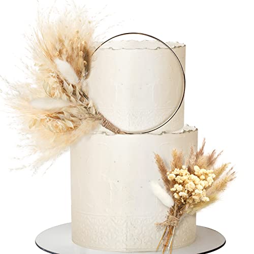Sinmoe Boho Cake Decor Wreath Bouquet Set