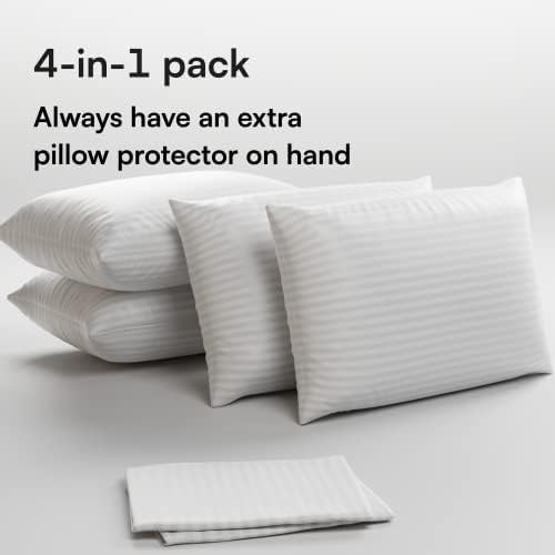 Niagara 2 x 4 Pack Zipper Pillow Protectors 20x26 Inches