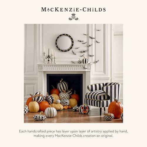 MACKENZIE-CHILDS Courtly Check Skull Halloween Decor 1