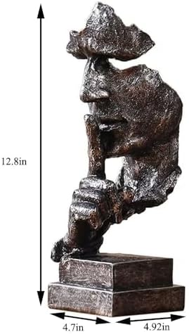 Silence is Golden Statue Modern Home Decor Sculpture