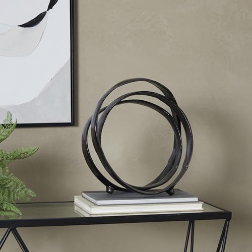Deco 79 Black Aluminum Abstract Sculpture Statue