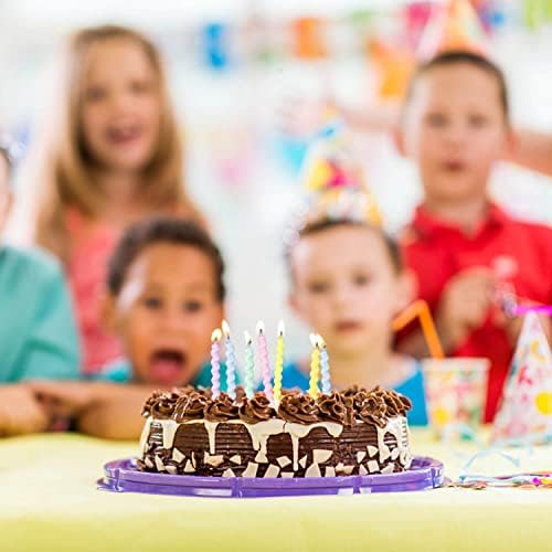 BEAN LIEVE 12-Count Rainbow Birthday Candles with Holders