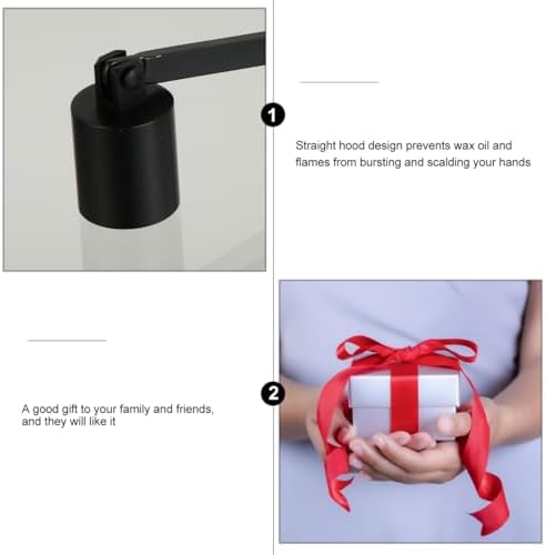 BIUDECO Long Handle Candle Snuffer with Black Finish