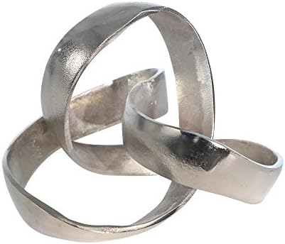 Sagebrook Home Modern Abstract Aluminum Sculpture Silver 7 Inch