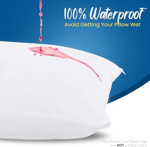 Utopia Bedding 4 Pack Waterproof Pillow Protectors King Size White