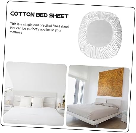 Luxshiny Queen Size Cotton Sheet Protector Fitted Bed Sheet
