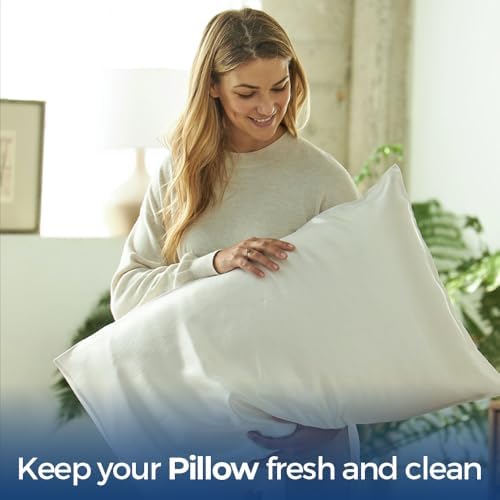 Linteum Textile White Pillowcase Cover Zippered 20x30 Queen Size 6 Pack