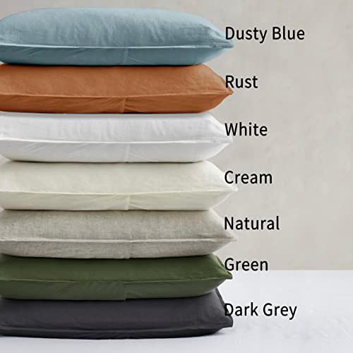 ATLINIA Linen Pillow Cases King Sham - 20x36 Inch Set of 2