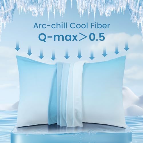 LUXEAR Gradient Cool Pillow Cases 2 Pack for Hot Sleepers
