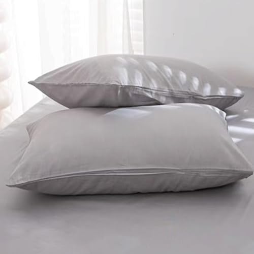 Premium Cotton Pillowcases Set of 2 600 Thread Count Grey