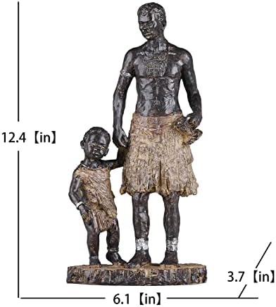 DOVDOV 12 African Father and Son Statue Home Decor 1