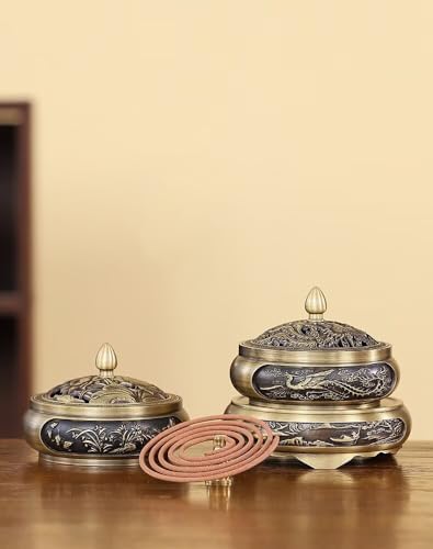 Julrybox Brass Incense Burner Classic Zen Decor Kit