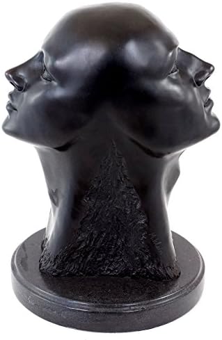 Contemporary Art Bronze Figurine Head of Janus Signed Martin Klein
