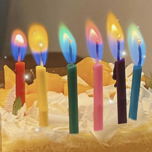 Kemladio Birthday Cake Candles with Plastic Holders 12pcs