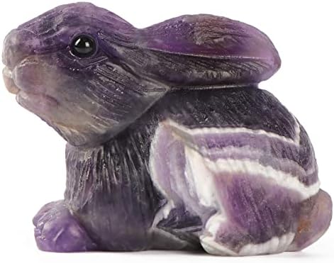 Artistone 2 Inch Amethyst Crystal Rabbit Statue
