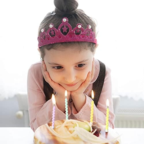BEAN LIEVE 12-Count Rainbow Birthday Candles with Holders