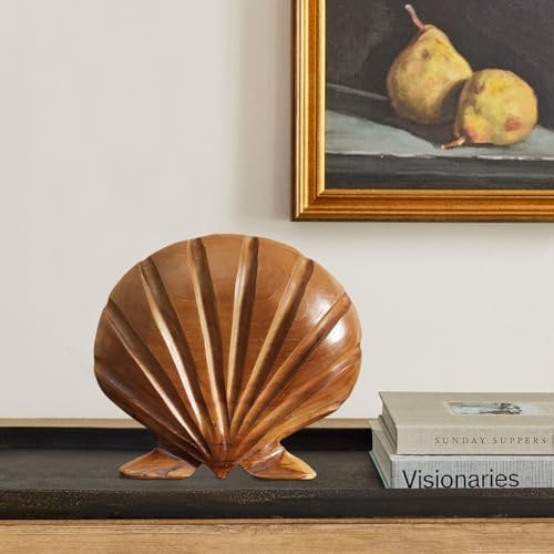 JOLLYMER Seashell Teak Sculpture 79x87x16