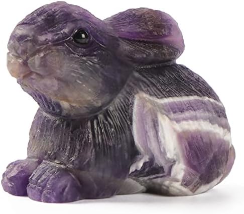 Artistone 2 Inch Amethyst Crystal Rabbit Statue