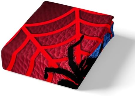 Manfei 3D Spider Fitted Sheet Queen Size Set