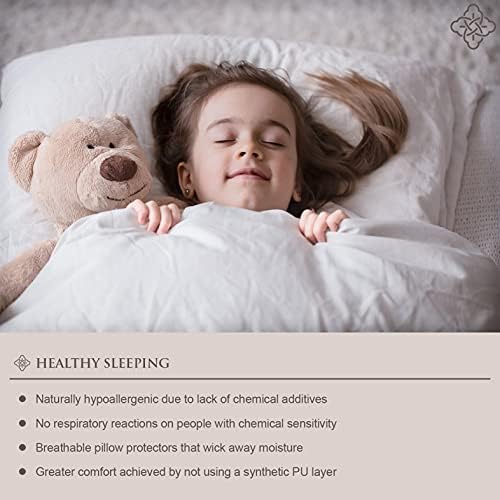 Bioweaves Organic Cotton Pillow Protectors 20x36 2-Pack GOTS Zipped