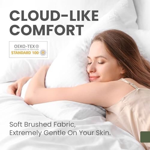 Fairpeak Queen Pillow Covers with Zipper 4 Pack 20x30