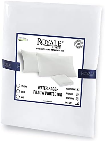 Royale Linens Waterproof Pillow Protectors King 8 Pack