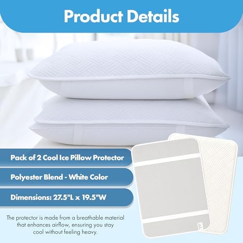 GML Summer Cool Ice Pillow Protector Set of 2