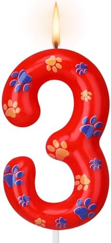 Conelist 3 Year Old Dog Paw Birthday Candles