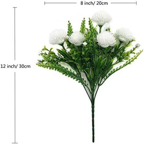 CATTREE Artificial Dandelion Plants 4 Pack White