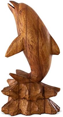 G6 Collection Hand Carved Dolphin Statue 8 Inch