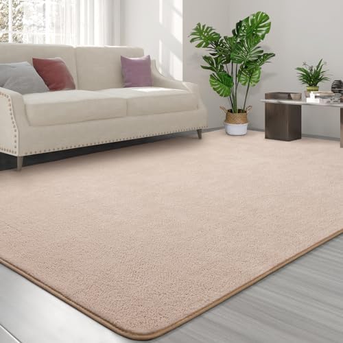 FlyDOIT 4x6 Ivory Memory Foam Rug