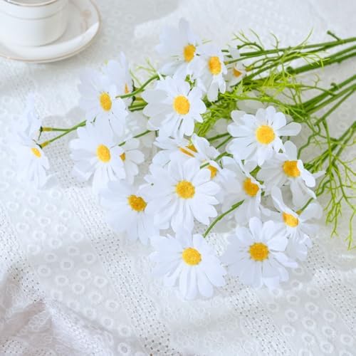 NatureMan Artificial Daisy Flowers 16 Bundles UV Resistant