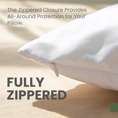Fairpeak Queen Pillow Covers with Zipper 4 Pack 20x30