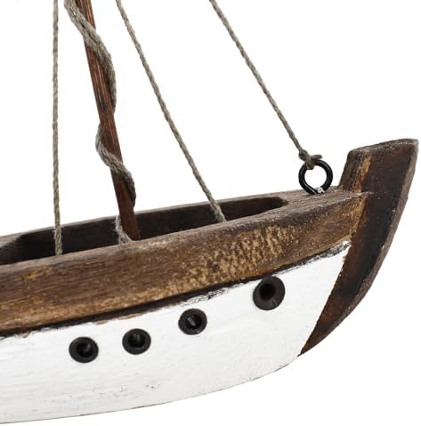 Linfevisi 59 Wooden Sailboat Decor for Home Bathrooms