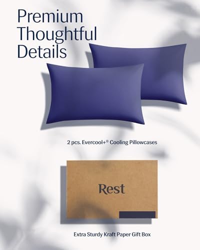 REST Evercool Cooling Pillow Cases - 2 Pack for Sensitive Skin