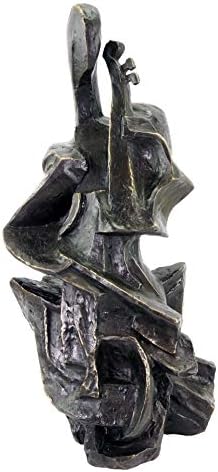 Kunst Ambiente Cello Player Bronze Statue - 47cm