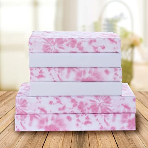 Elegant Comfort Tie Dye Light Pink 4-Piece Bedding Set Twin XL