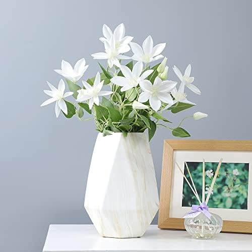 28 Inch 8Pcs Artificial Clematis UV Resistant Decoration