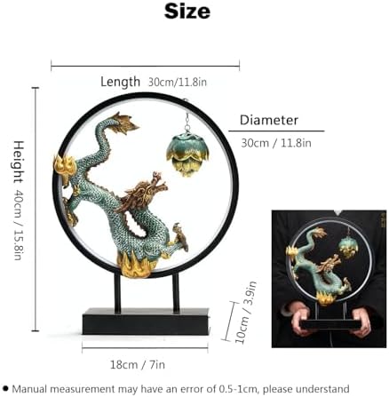 Chinese Ceramic Dragon Statue USB LED Light Incense Holder