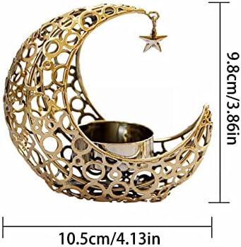 Moon Shaped Candle Holder Sculpture for Home Decor