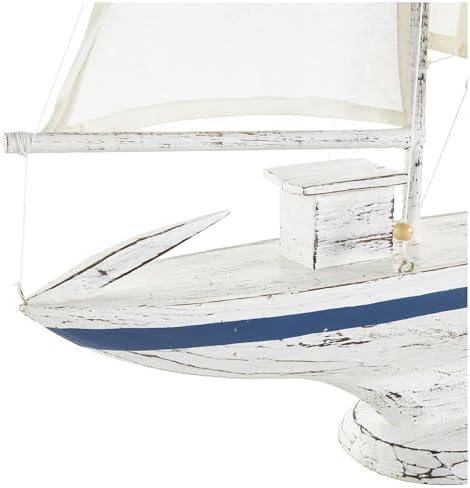 Deco 79 Nautical Wood Sail Boat Decor Statue