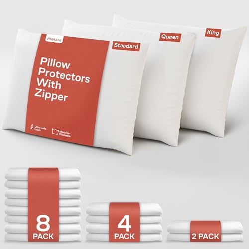 Niagara 4 Pack Queen Pillow Protectors with Zipper 1