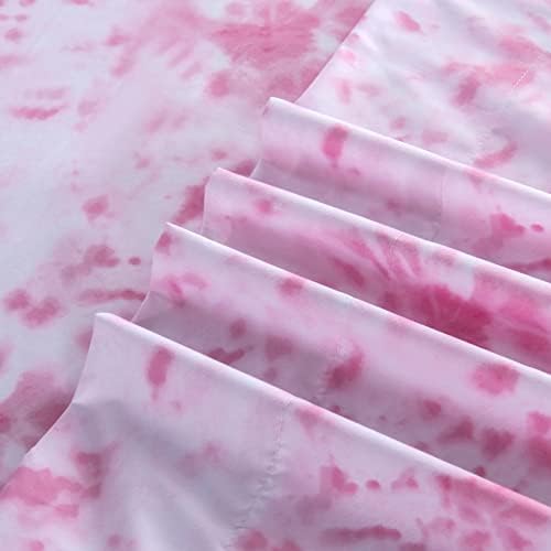Elegant Comfort Tie Dye Light Pink 4-Piece Bedding Set Twin XL
