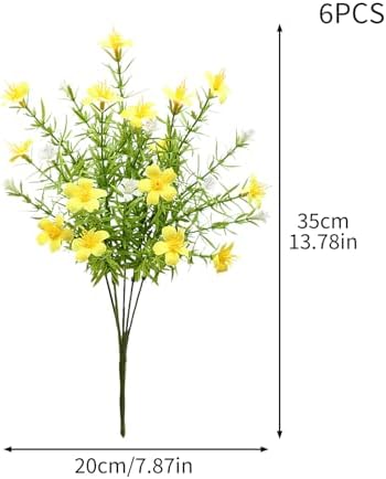 IUIBMI Artificial Daisy Flowers 6 Bundles 1378 Inch Decor Set