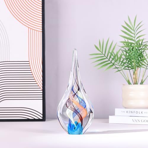 DOVDOV Multi-Color Blown Glass Teardrop Sculpture