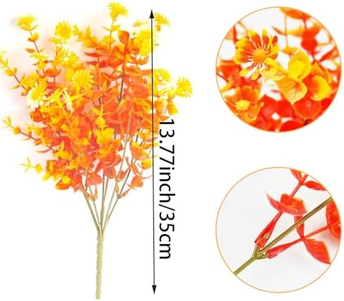 Yitekrg Artificial Fall Flowers for Outdoor Decor