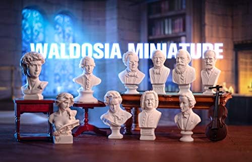 Waldosia 10-Piece Great Composers Bust Statue Set with Artemis and David