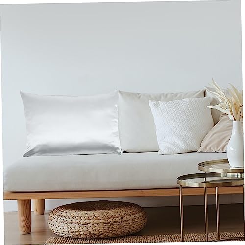 2PCS Ice Silk Pillow Covers with Zipper Design